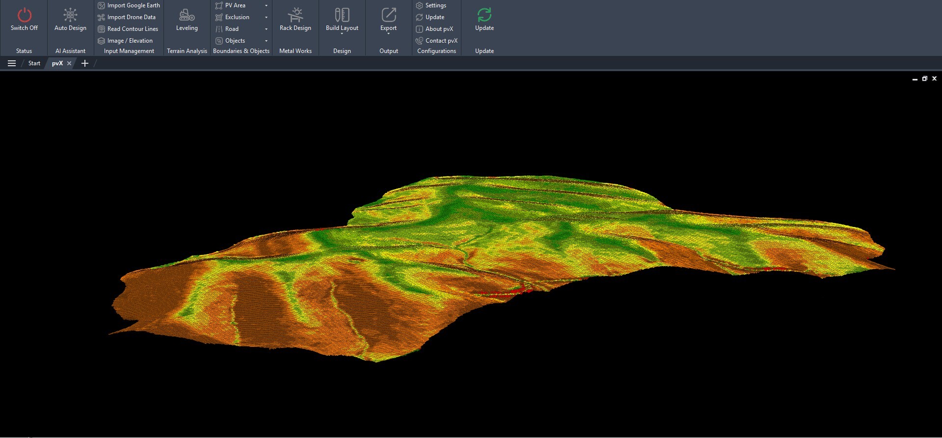3D terrain rendering inside PVX.AI AutoCAD plugin